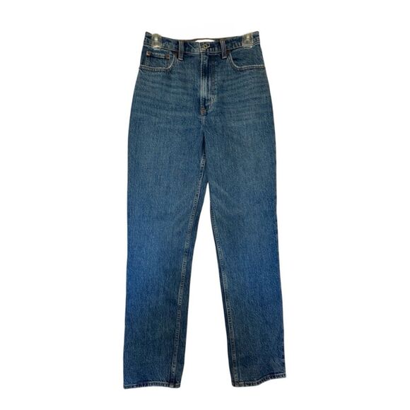 NEW ABERCROMBIE & FITCH women's size 2 The 90s Straight Ultra High Rise Jeans - Picture 4 of 15